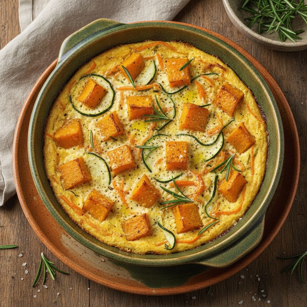 Herbstlicher Kürbis-Ricotta-Auflauf mit Rosmarin