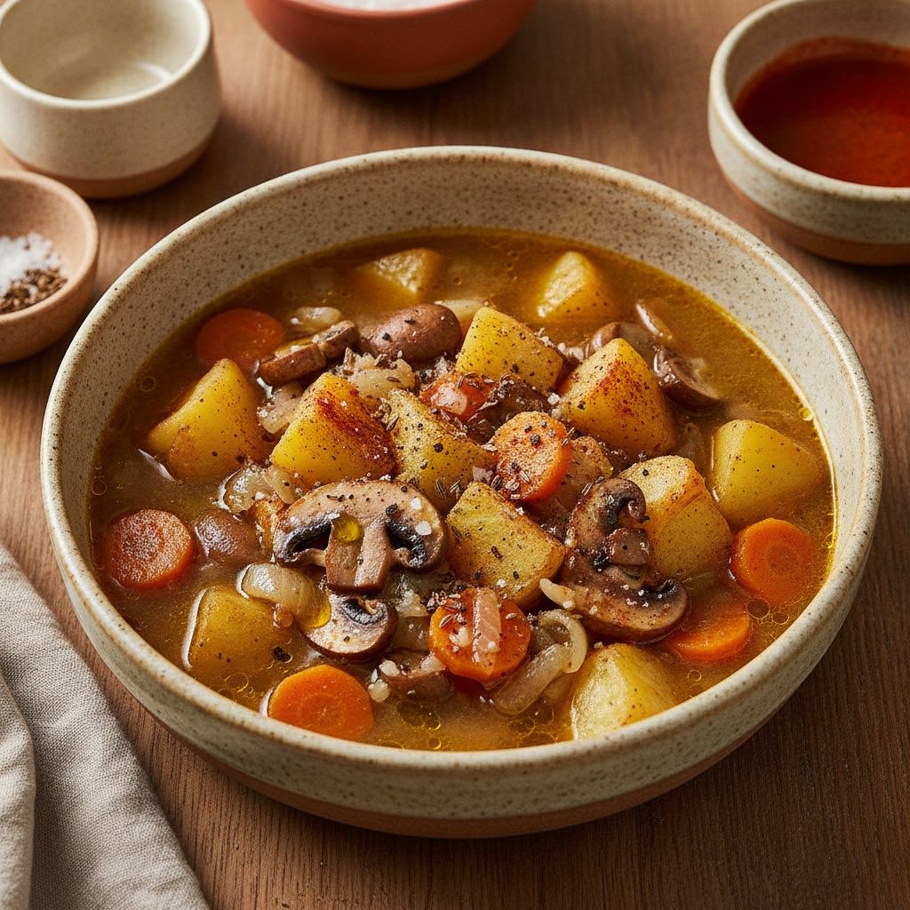 Deftiger Kartoffel-Champignon-Eintopf